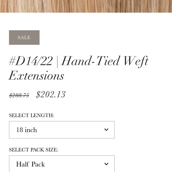 Brand New, never used- Bombshell Hand-Tied Extensions 13 wefts total! - Picture 6 of 6